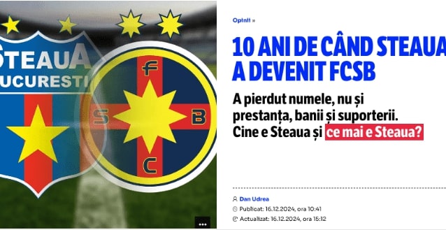 rușine dan udrea fcsb minciună articol fără logică